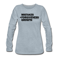 Load image into Gallery viewer, Mistakes Long Sleeve T-Shirt - heather ice blue