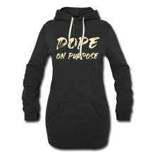 Load image into Gallery viewer, Dope On Purpose Women's Hoodie Dress - heather black