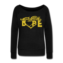 Load image into Gallery viewer, Dope Women's Wideneck Sweatshirt - black