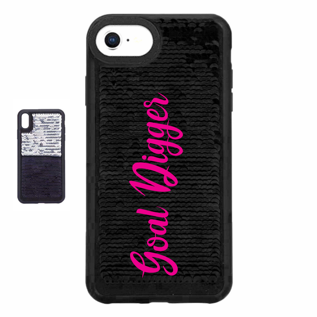 Goal Digger Custom Sequin iPhone Case