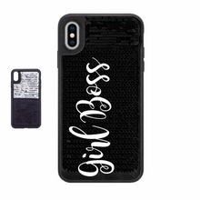 Load image into Gallery viewer, Girl Boss Custom Sequin iPhone Case
