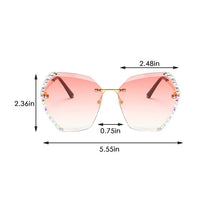 Load image into Gallery viewer, Oversized Rimless Sunglasses
