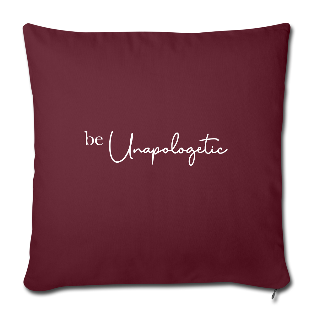 Throw Pillow Cover 18” x 18” - burgundy