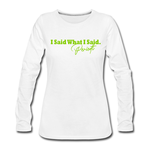 Women's Premium Long Sleeve T-Shirt - white