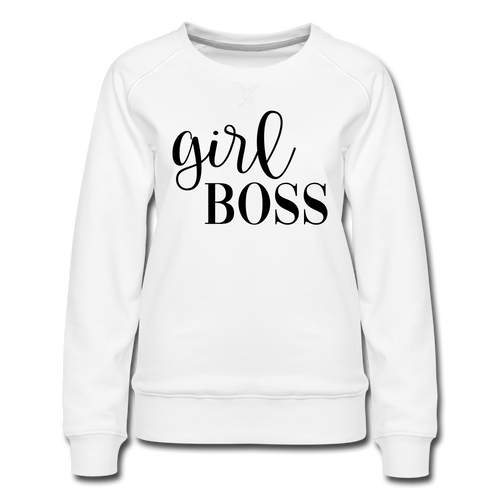 Girl Boss Premium Sweatshirt - white