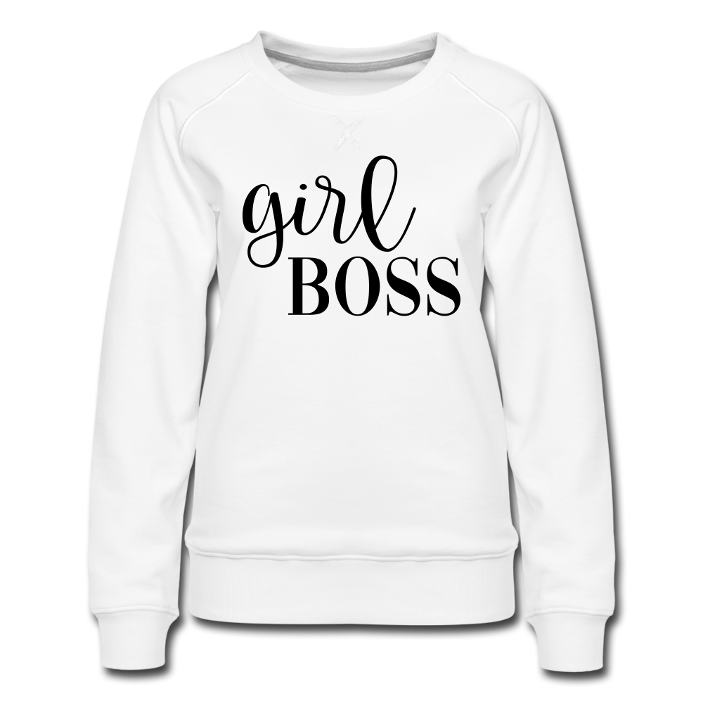 Girl Boss Premium Sweatshirt - white