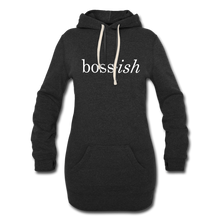 Load image into Gallery viewer, Boss-ish Hoodie Dress - heather black
