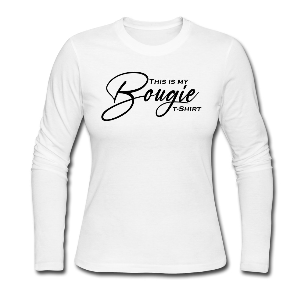 Women's Long Sleeve Jersey T-Shirt - white