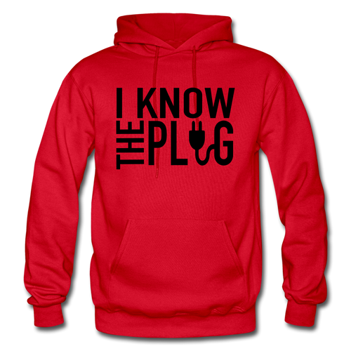 The Plug Adult Hoodie - red