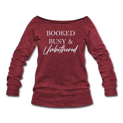 Women's Wideneck Sweatshirt - cardinal triblend