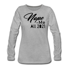 Load image into Gallery viewer, Nope Premium Long Sleeve T-Shirt - heather gray
