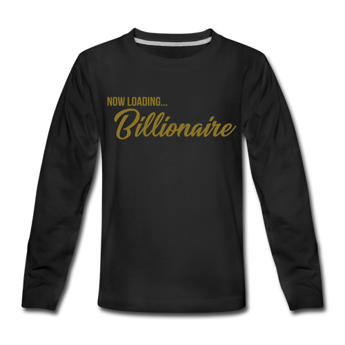 Billionaire Kids' Premium Long Sleeve T-Shirt - black