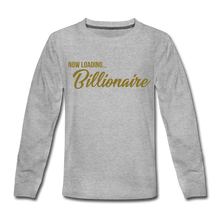 Load image into Gallery viewer, Billionaire Kids&#39; Premium Long Sleeve T-Shirt - heather gray
