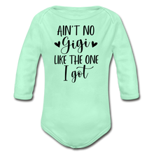 Load image into Gallery viewer, My Gigi Long Sleeve Baby Bodysuit - light mint
