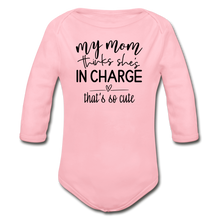 Load image into Gallery viewer, In Charge Long Sleeve Baby Bodysuit - light pink
