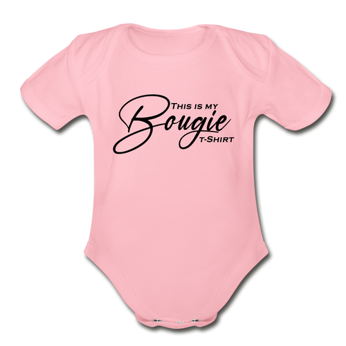 Bougie Short Sleeve Baby Bodysuit - light pink