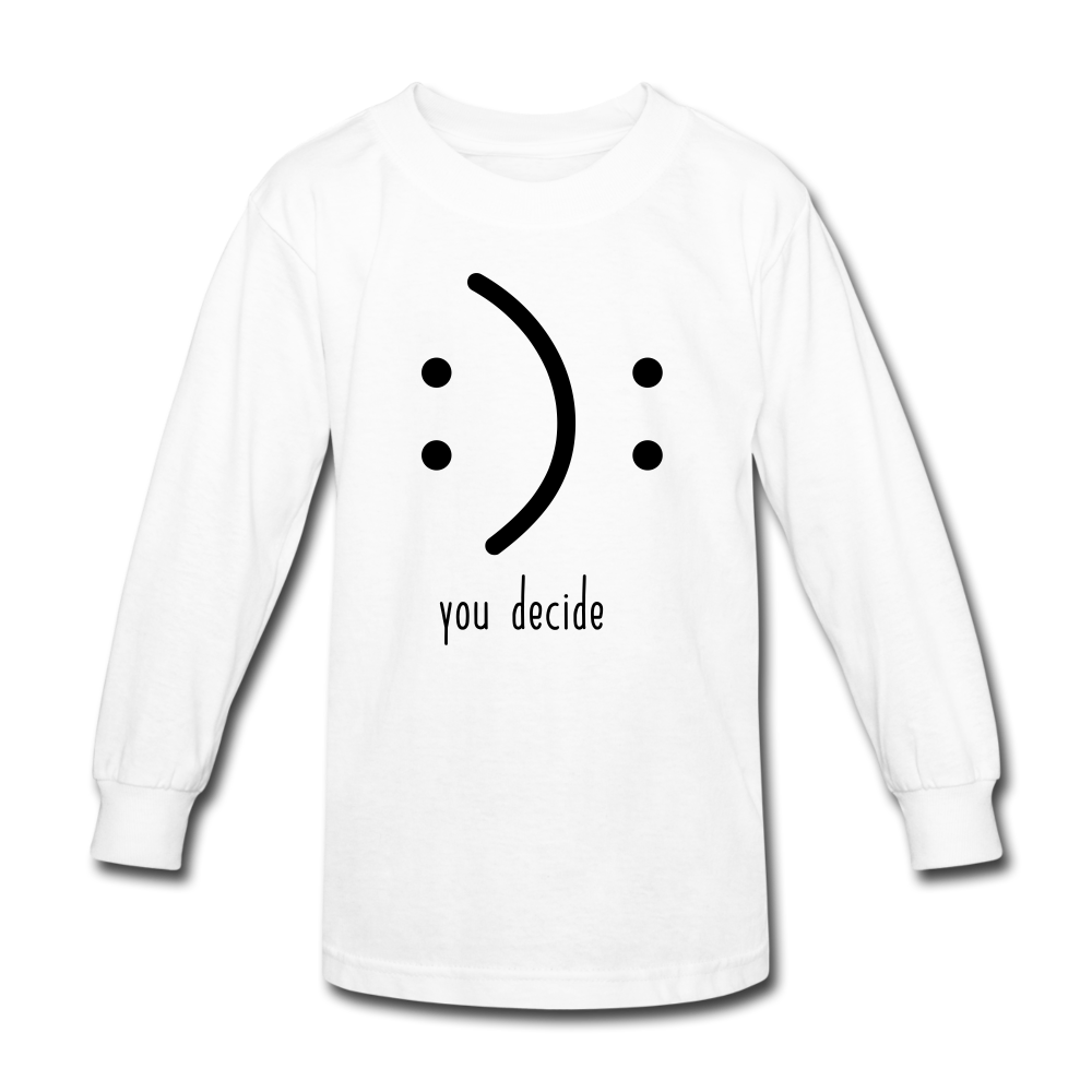 You Decide Kids' Long Sleeve T-Shirt - white