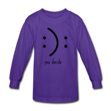 Load image into Gallery viewer, You Decide Kids&#39; Long Sleeve T-Shirt - dark purple
