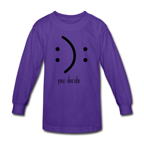 You Decide Kids' Long Sleeve T-Shirt - dark purple