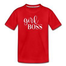 Load image into Gallery viewer, Girl Boss Kids&#39; Premium T-Shirt - red
