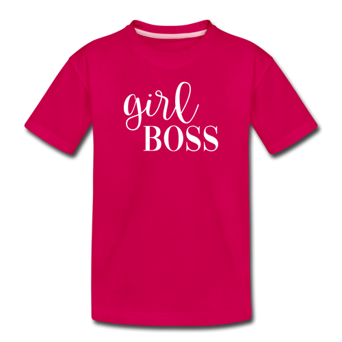 Girl Boss Kids' Premium T-Shirt - dark pink