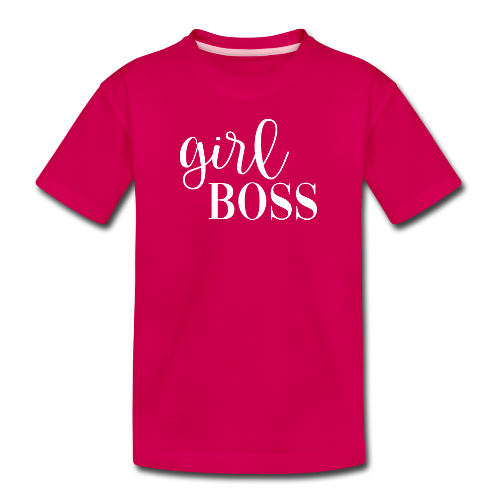 Girl Boss Kids' Premium T-Shirt - dark pink