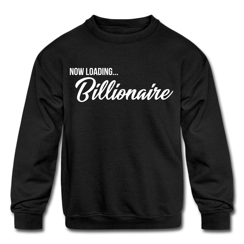 Billionaire Kids' Crewneck Sweatshirt - black