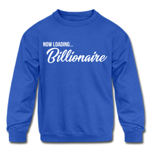 Load image into Gallery viewer, Billionaire Kids&#39; Crewneck Sweatshirt - royal blue
