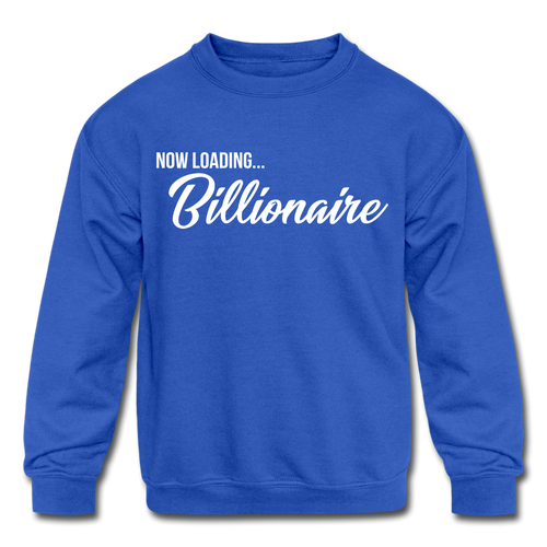 Billionaire Kids' Crewneck Sweatshirt - royal blue