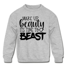 Load image into Gallery viewer, Beast Mode Kids&#39; Crewneck Sweatshirt - heather gray
