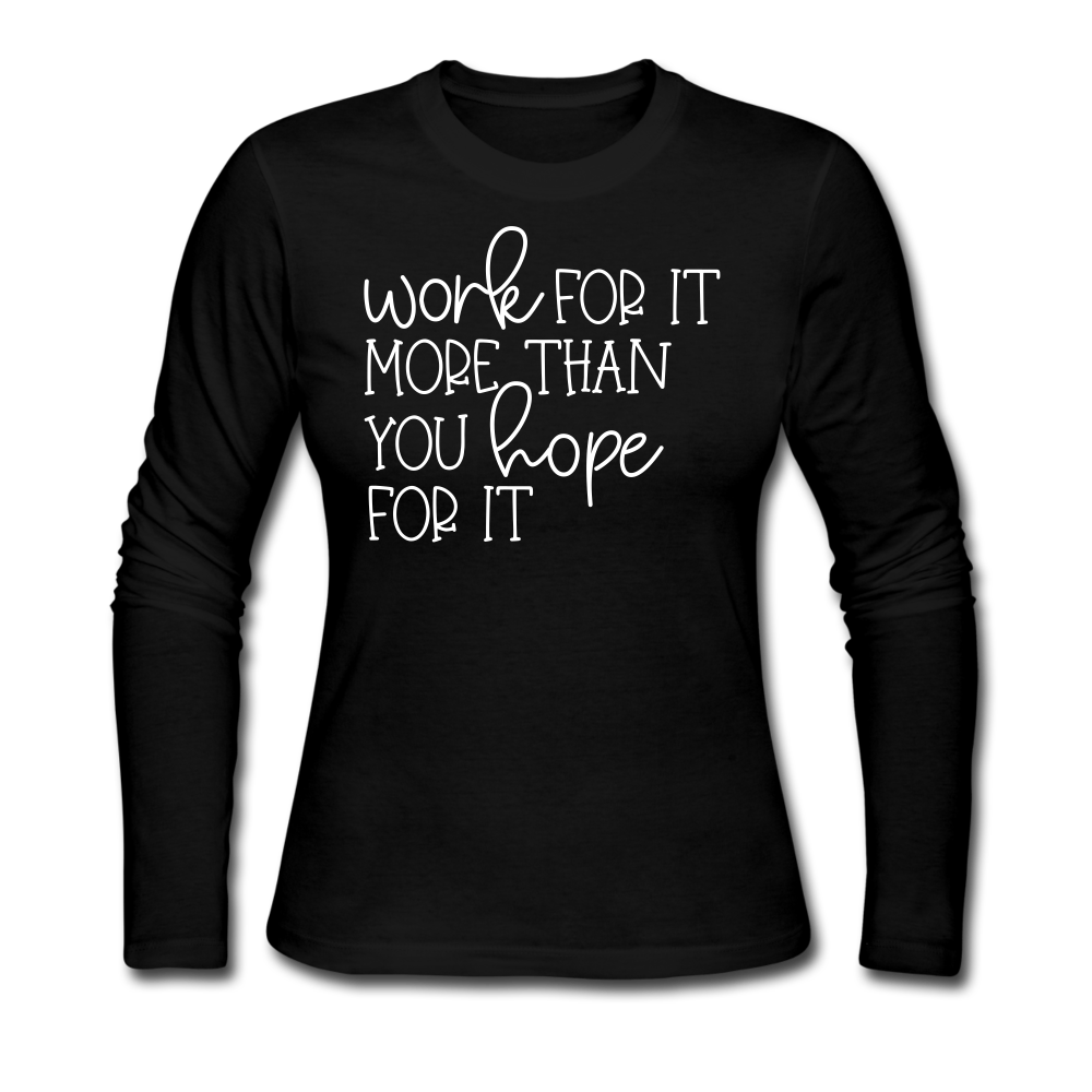 Work For It Long Sleeve Jersey T-Shirt - black