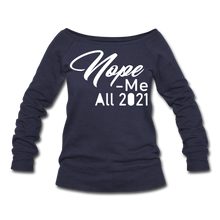 Load image into Gallery viewer, Nope 2021 Wideneck Sweatshirt - melange navy
