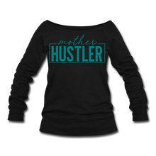 Load image into Gallery viewer, Mother Hustler Women&#39;s Wideneck Sweatshirt - black
