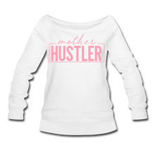 Load image into Gallery viewer, Mother Hustler Women&#39;s Wideneck Sweatshirt - white
