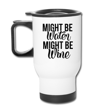 Load image into Gallery viewer, Water or Wine Travel Mug - white
