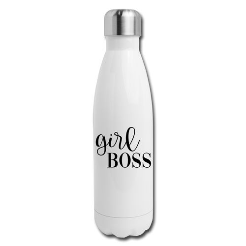 Insulated Stainless Steel Water Bottle - white