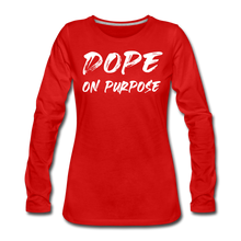 Load image into Gallery viewer, Dope Women&#39;s Premium Long Sleeve T-Shirt - red
