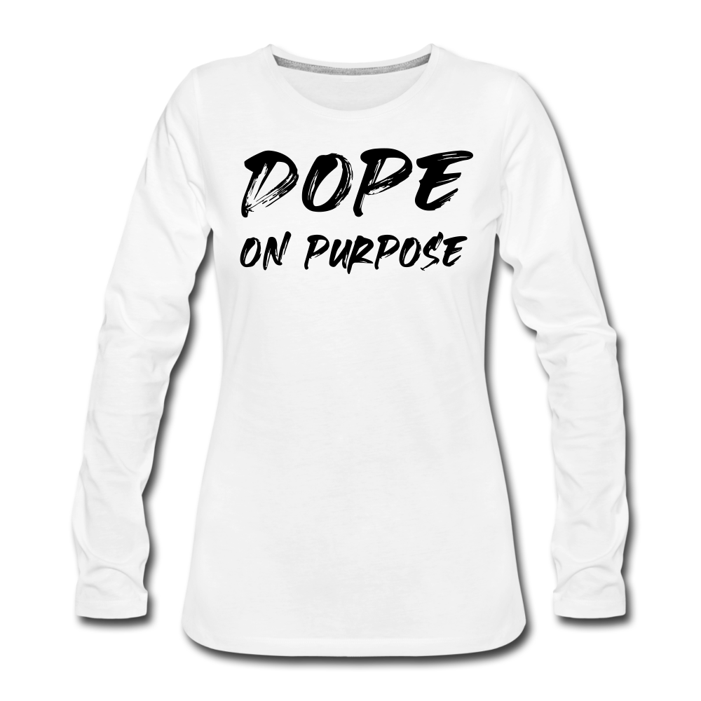 Dope Women's Premium Long Sleeve T-Shirt - white