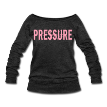 Load image into Gallery viewer, Apply Pressure Wideneck Sweatshirt - heather black
