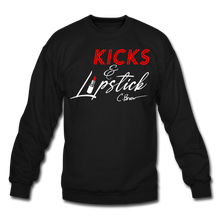 Load image into Gallery viewer, Kicks &amp; Lipstick Crewneck Sweatshirt - black
