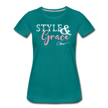 Load image into Gallery viewer, Style &amp; Grace Women’s Premium T-Shirt - teal
