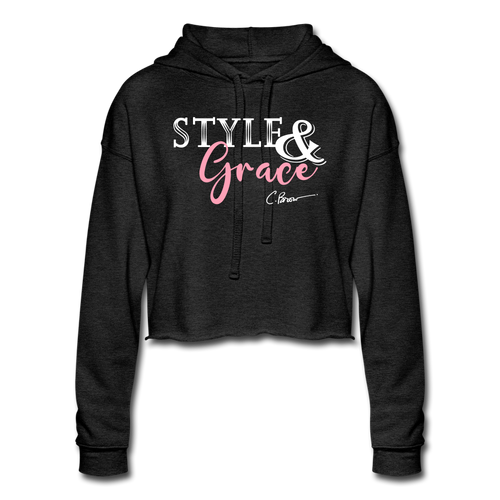 Style & Grace Women's Cropped Hoodie - deep heather