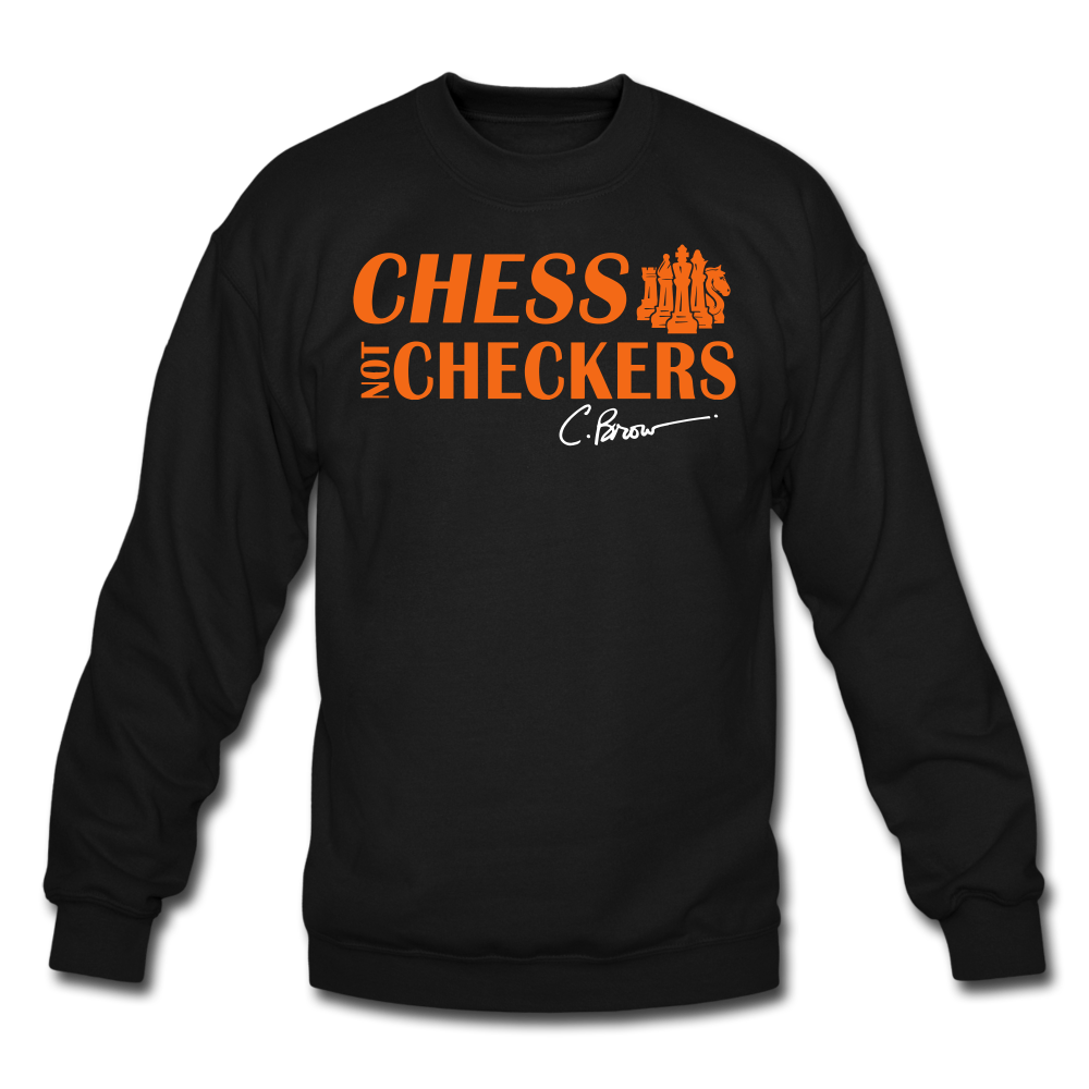 Chess Not Checkers Crewneck Sweatshirt - black