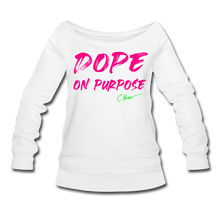 Load image into Gallery viewer, Dope On Purpose Wideneck Sweatshirt - white
