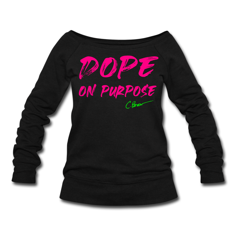 Dope On Purpose Wideneck Sweatshirt - black