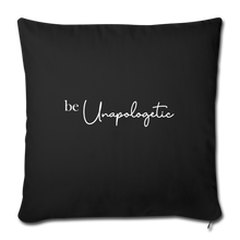 Load image into Gallery viewer, Just Be Throw Pillow Cover 18” x 18” - black
