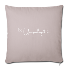 Load image into Gallery viewer, Just Be Throw Pillow Cover 18” x 18” - light taupe
