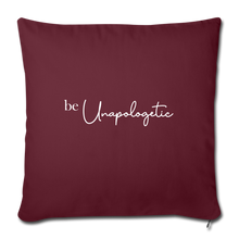 Load image into Gallery viewer, Just Be Throw Pillow Cover 18” x 18” - burgundy
