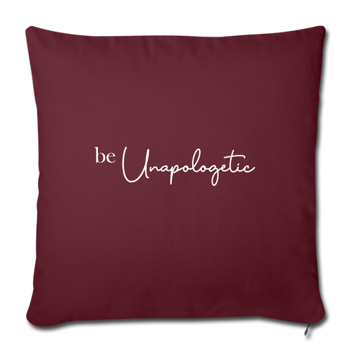 Just Be Throw Pillow Cover 18” x 18” - burgundy