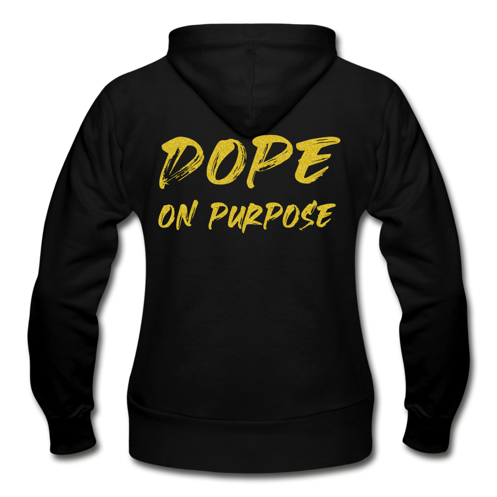 Dope On Purpose Women's Zip Hoodie (Limited Edition) - black